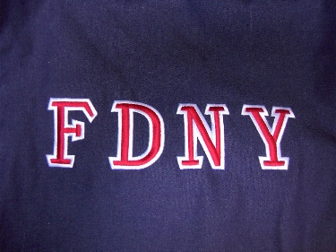 FDNY Block Back Embroidery