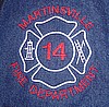 Embroidered Chest Maltese Cross with Surrounding Lettering