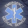EMS Blue Star Of Life With Surrounding Lettering Chest