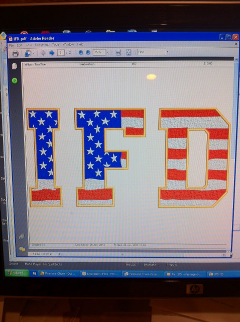 Indianapolis Fire Department Embroidered Back Option #3